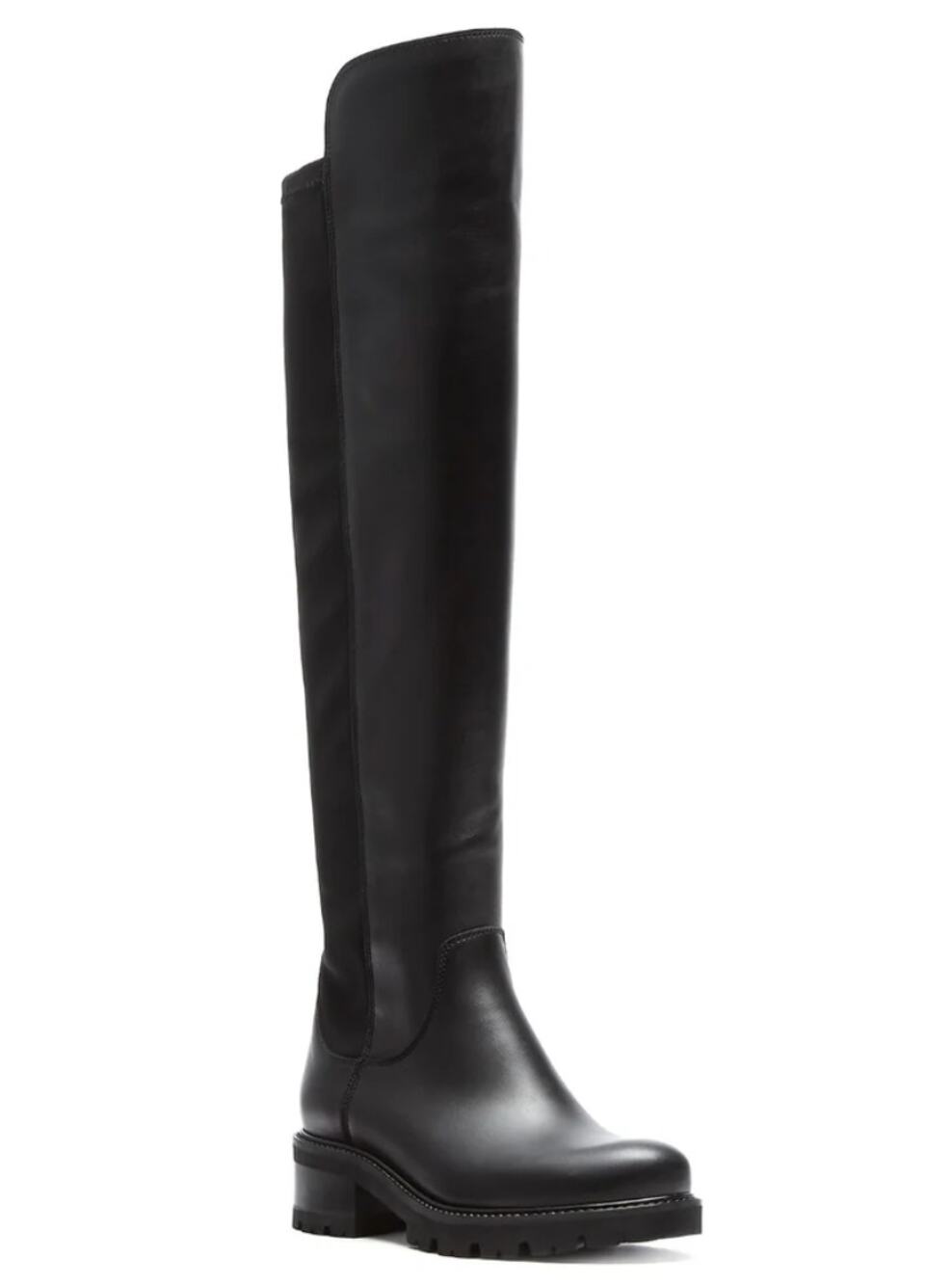 C La Canadienne Catherine black over the knee lug sole boots